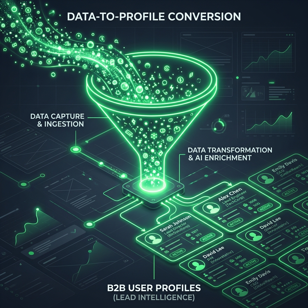 Diagrama de flujo predictivo que filtra leads calificados